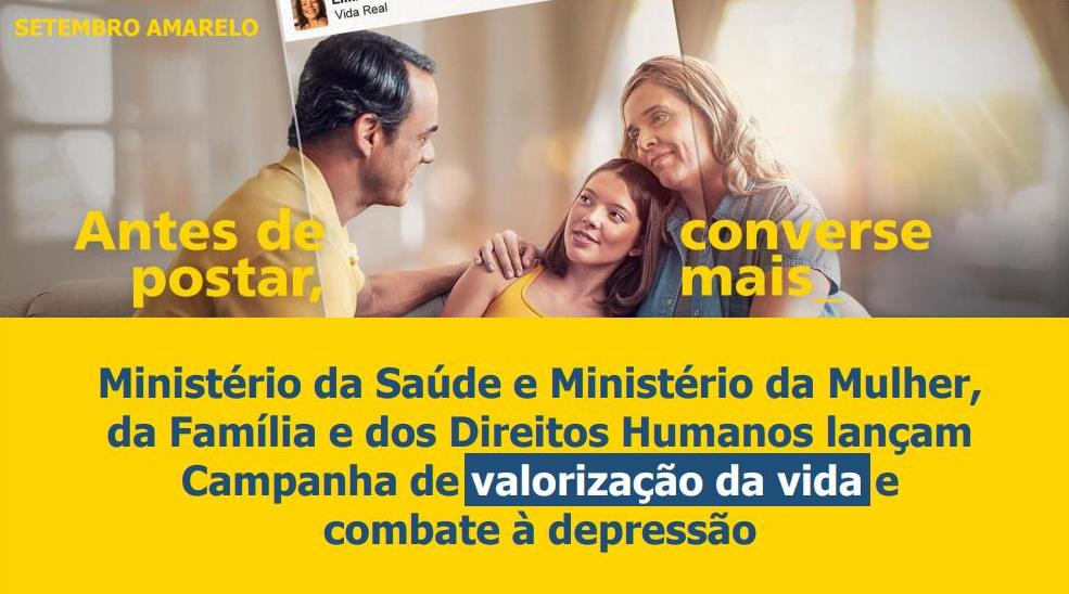 cartaz campanha valorização da vida